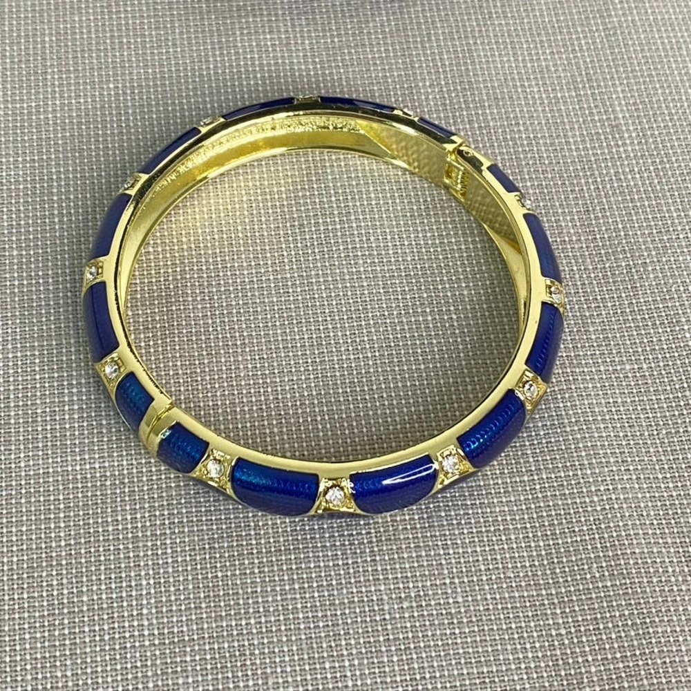 Jtf Gold/Blue Crystal Bracelet